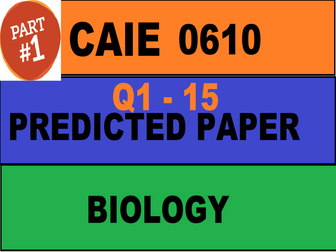 Final Revision for 0610 Biology MCQ Part 1 Predicted Paper Walkthrough