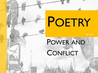 Poetry Power & Conflict Revision Worksheet