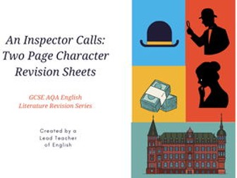 An Inspector Calls | Character Revision Sheets