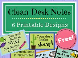 Clean Desk Notes-- FREEBIE!