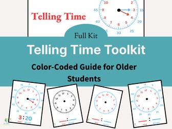 Telling Time Mastery Bundle | Two-Clock Method Lesson & Anchor Chart Kit
