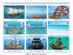 Irregular Plural Nouns Treasure Hunt Interactive English PowerPoint Game