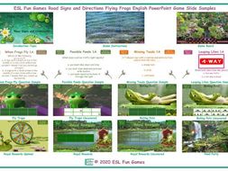 Road Signs and Directions Flying Frogs English PowerPoint Game