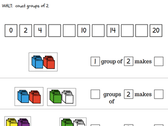 Count in groups of two