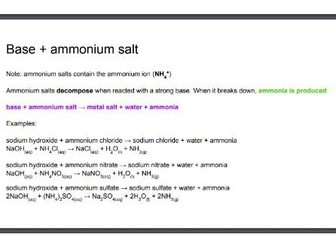 CIE IGCSE Coordinated Sciences C8: Acids, bases and salts