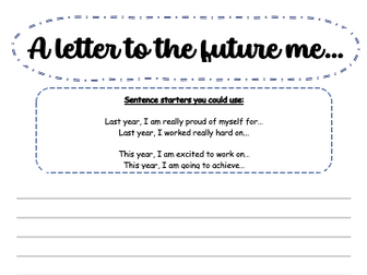 New year activity: A letter to your future self.