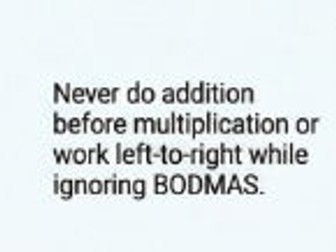 GCSE Maths Calculations, BODMAS, negatives, decimals