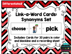 Link-a-Word Cards: Synonyms Set