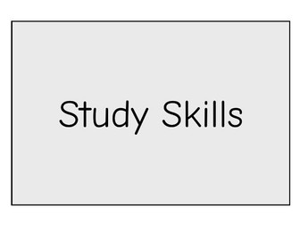Study Skills Leaflet