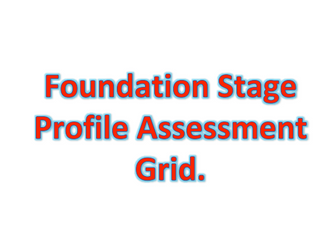 Individual Foundation Stage Assessment Grid