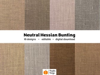 Editable Neutral Hessian Bunting for Display