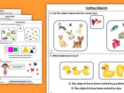 FREE Year 1 Sorting Objects Autumn Block 1 Maths Homework Extension ...