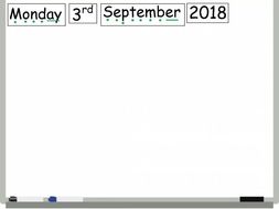 Dates Days Months Display for Whiteboard with Sound Buttons