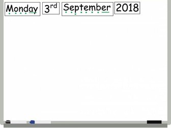 Dates Days Months Display for Whiteboard with Sound Buttons