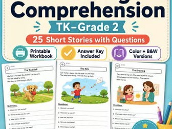 TK–2 Reading Comprehension Worksheets