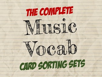 The Complete Music Vocab card sets