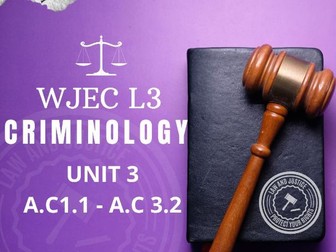 WJEC Criminology Unit 3 (whole pack)