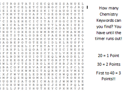 gcse chemistry word search challenge teaching resources