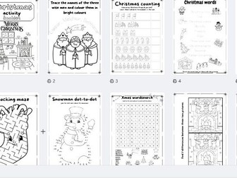 Christmas KS1 activity booklet 14 pages
