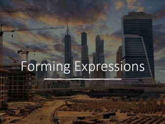 GCSE Forming expressions