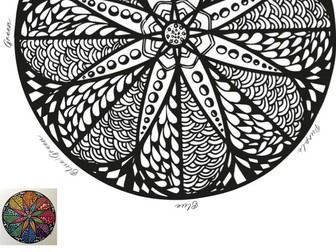 Colour theory Zentangle cover lesson