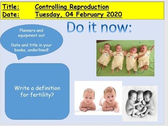 GCSE - Controlling Reproduction