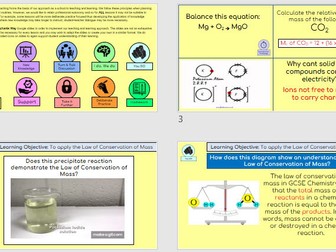KS4 Triple Chemistry U3 Quantitative Chemistry – Complete PowerPoint lesson on Conservation of Mass