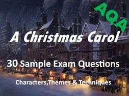 A Christmas Carol Exam Questions  Teaching Resources