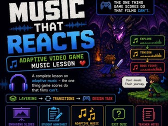 Music That Reacts. Adaptive Video Game Music Lesson KS3 Music.