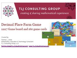 Decimal Farm Game with 160 Decimal Cards