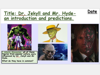 Dr. Jekyll and Mr. Hyde Unit / Scheme of Learning.