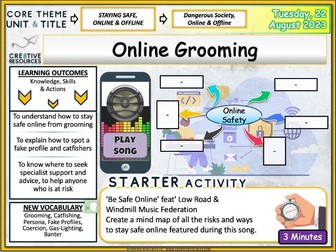Online grooming & staying safe online