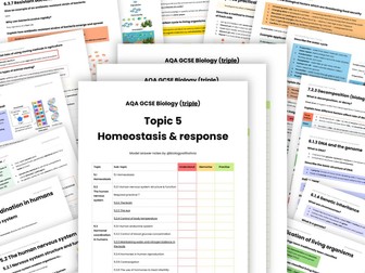 Paper 2 AQA GCSE Biology model answer revision notes