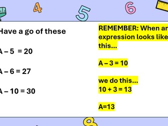 Algebra-Simple expressions