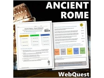 Ancient Rome Webquest - History - Editable Digital Activity