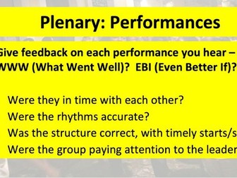 Samba: Lesson 5 and 6 (KS2 or KS3)