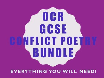 OCR GCSE Eng Lit Conflict Poetry Bundle