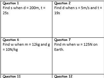 GCSE Physics Edexcel CP3 revision sheets