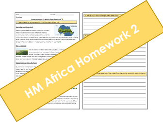Africa Homework 2 – Africa’s Great Green Wall