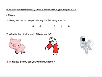 Basic Primary One Assessment (Literacy and Numeracy)