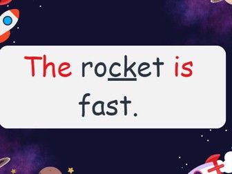 Decodable Sentences - Space Theme. EYFS