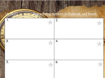 Read and write numbers up to 1,000 in numerals and in words (Treasure Hunt Activity)