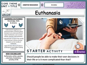 Euthanasia - Religious Education Lesson