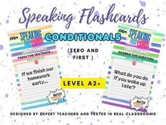A2+ English Speaking Flashcards: The Conditionals Master Pack (Zero & 1st Conditional) | 2 Complete