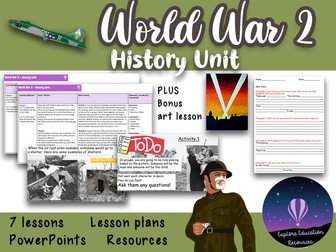 KS2 World War 2 Unit - 7 Outstanding History Lessons