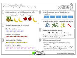 reasoning and problem solving year 1 place value