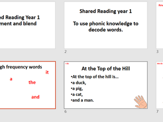 Shared Reading Segment and Blend year 1