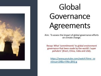Global Governance Environmental  - Global Efforts 1