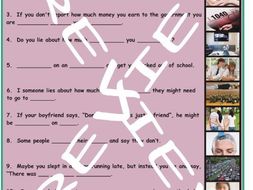Cheaters and Dishonesty 3 Photo Worksheet Set