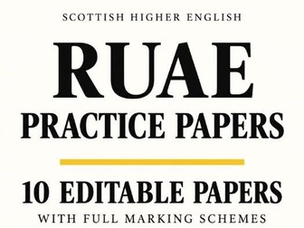 10 Higher English RUAE Practice Papers | Romesh Ranganathan